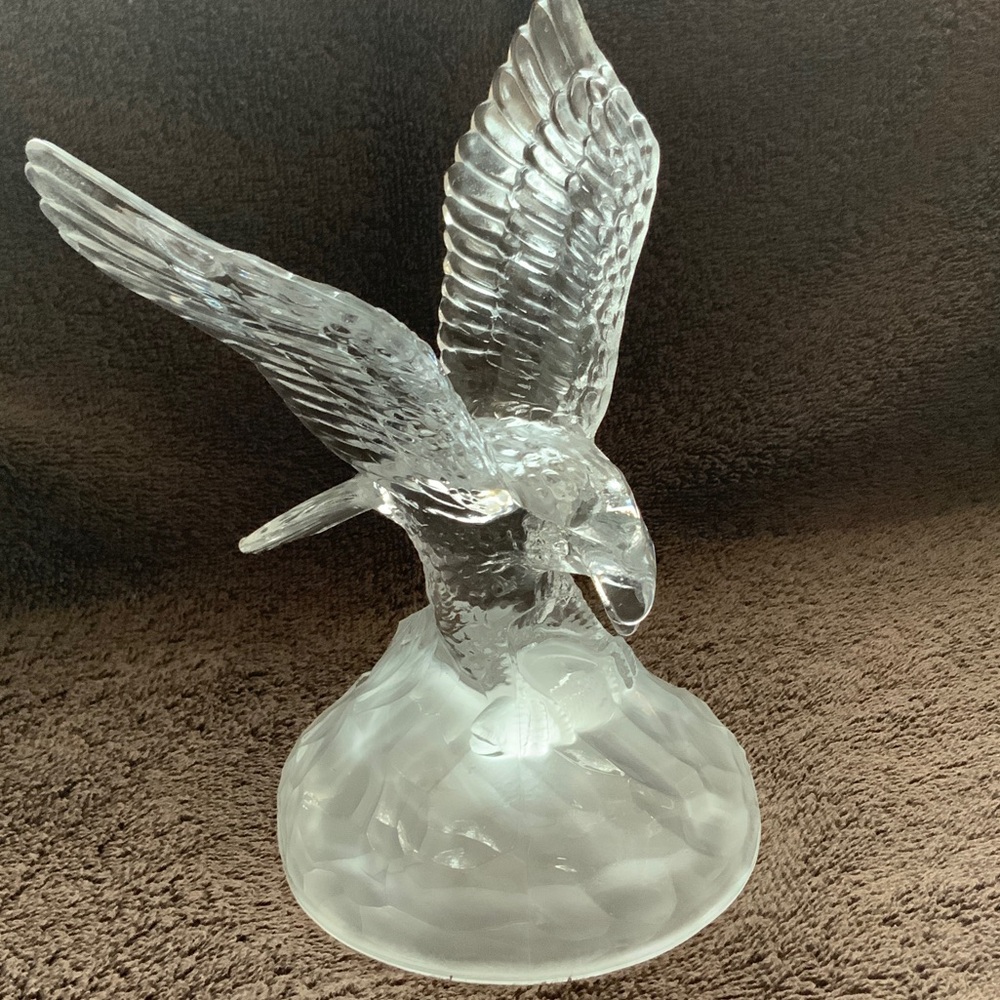 Princess House Clear Glass Eagle Sculpture